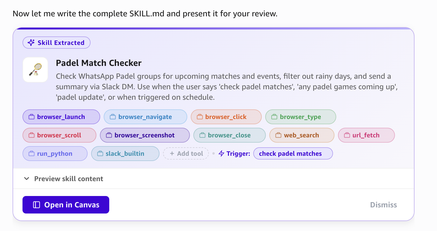 Skill extracted: Padel Match Checker