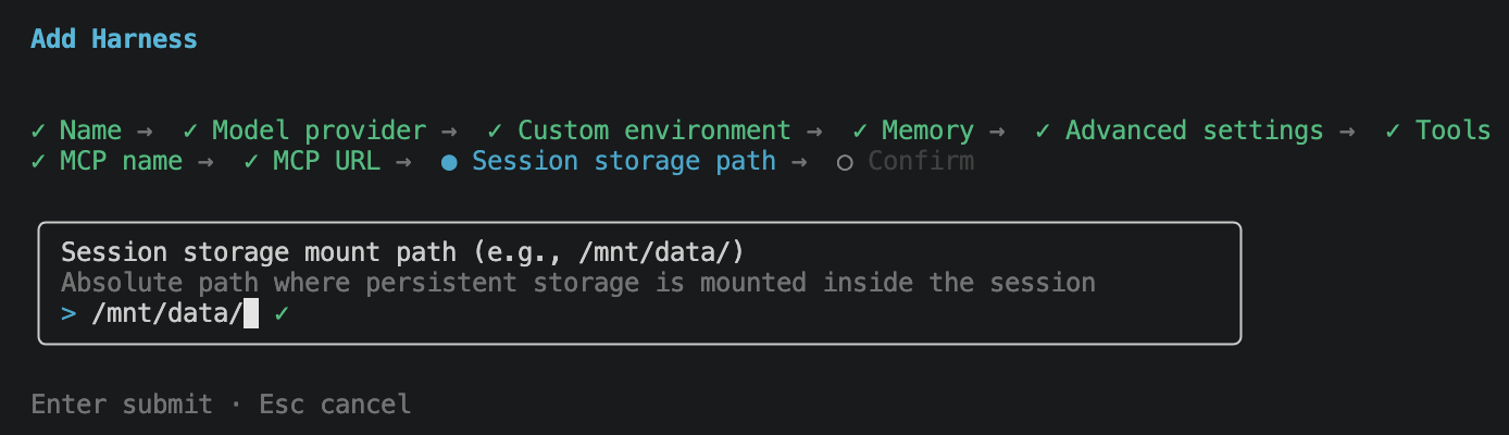 Session storage mount path prompt with /mnt/data/