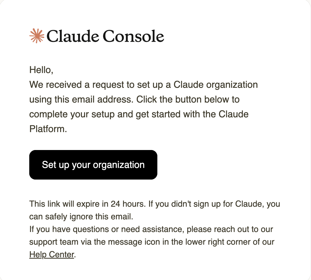 Email-confirmation landing page after clicking the invite link